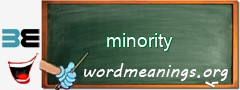 WordMeaning blackboard for minority